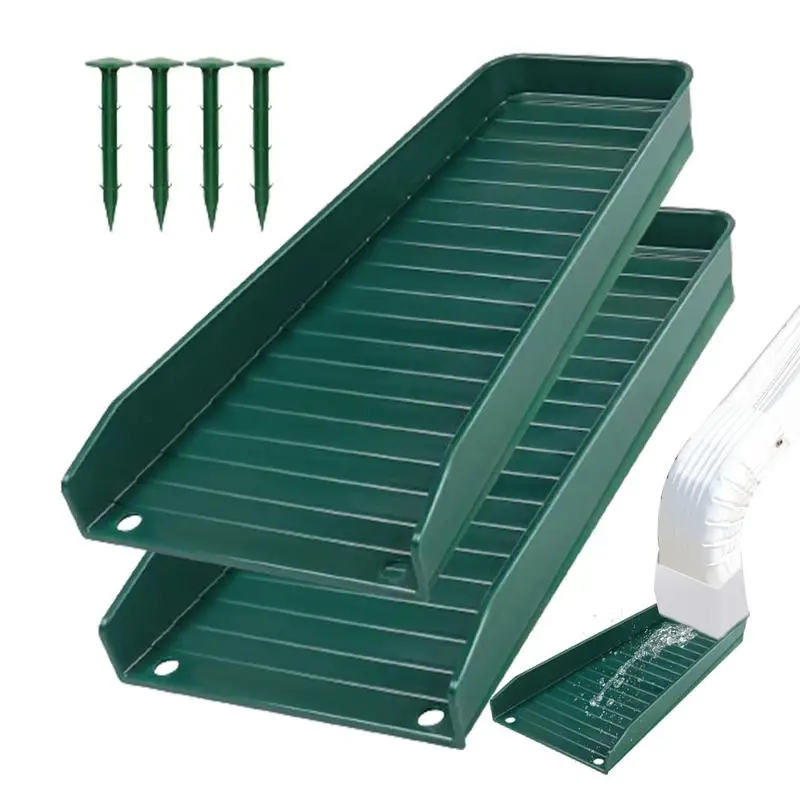 Down Spout Drain Trays Simple Water Management Rain Downspout Splash Block Gutter Downspout Extensions Safe Secure Drain Trays