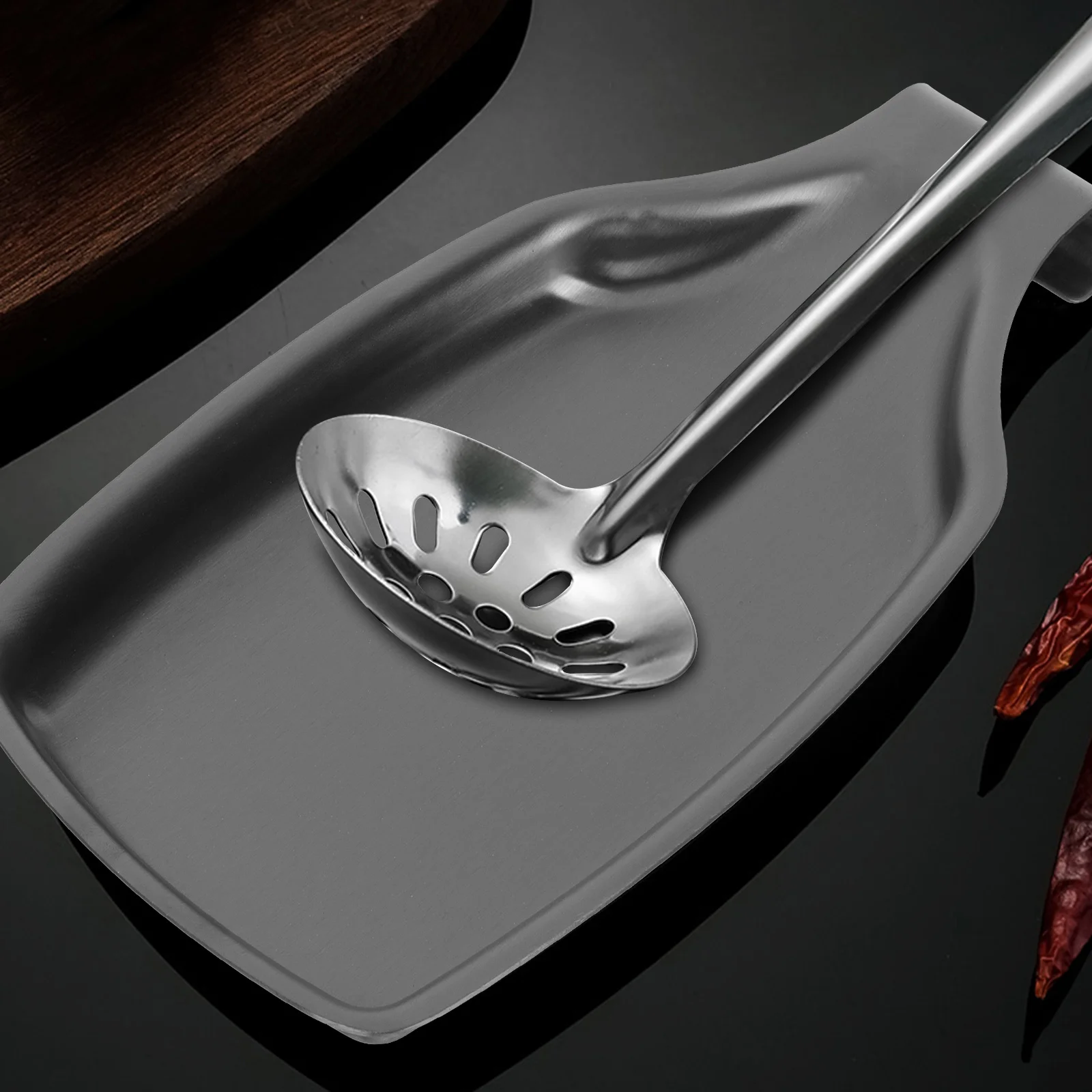 

Подставка для ложек из нержавеющей стали премиум-класса для кухни, легко моется, для хранения кухонных принадлежностей, подставка для половника, для приготовления пищи