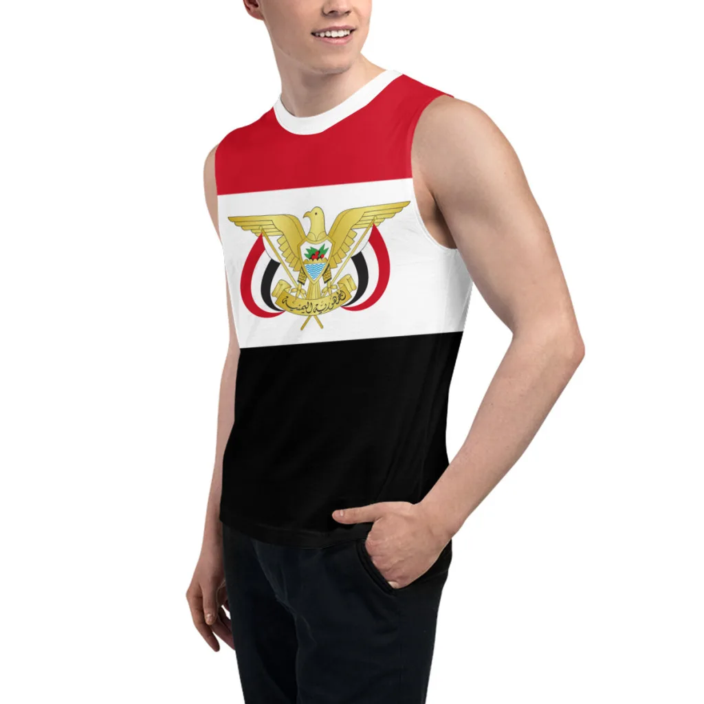 Sleeveless T-shirt Yemen Flag 3D Men's Boys Tshirt Gyms Tank Tops Fitness Joggers Basketball Training Vest