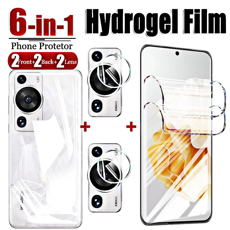 6in1 Hydrogel Film for Huawei P60 P50 Pro Art Screen Protector on Huwei Mate 50 P 60 50 P60Pro Protective Back Camera Lens Glass