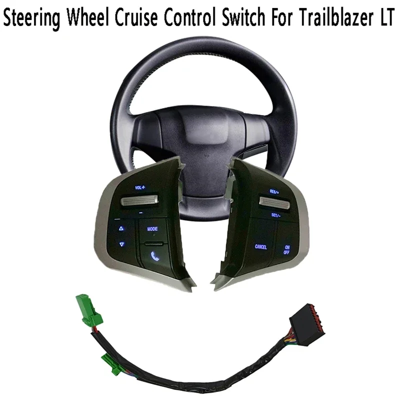 B-M Car Steering Wheel Cruise Control Switch Audio Radio Volume Adjustment Button For Chevrolet Trailblazer LT