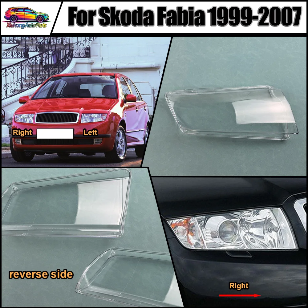 

Car Accessories Headlight Cover Lens Transparent Lampshdade Headlamp Lamp Shell Glass 1999 2000 2001 2002-2007 For Skoda Fabia