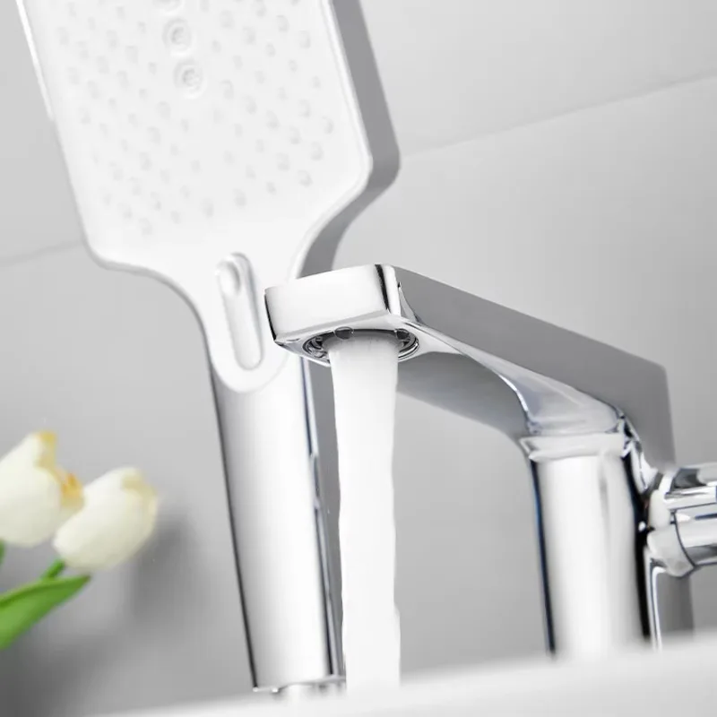 التصميم الحديث اثنين من وظيفة صنبور حوض استحمام للاستخدام في الحمام لأحواض الحوض صنبور مغسلة أنيقة #2