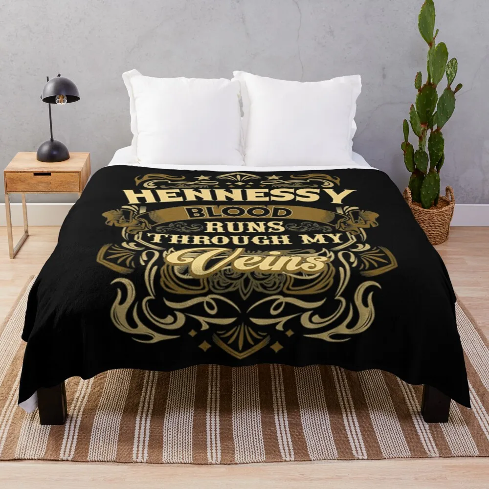 HENNESSY Blood Thru My Veins Throw Blanket warm winter Large Single Blankets