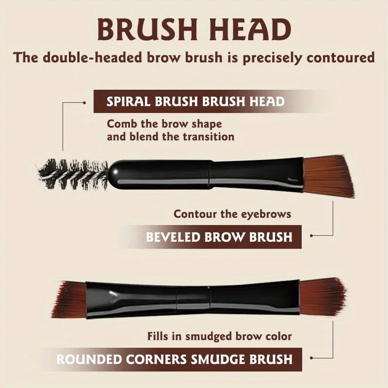 3 Kleur Wenkbrauw Poeder, Waterdicht, Zweetbestendig En Niet-Uitdrogend, Natuurlijk En Langdurig, Beginner Make-Up Cosmetica