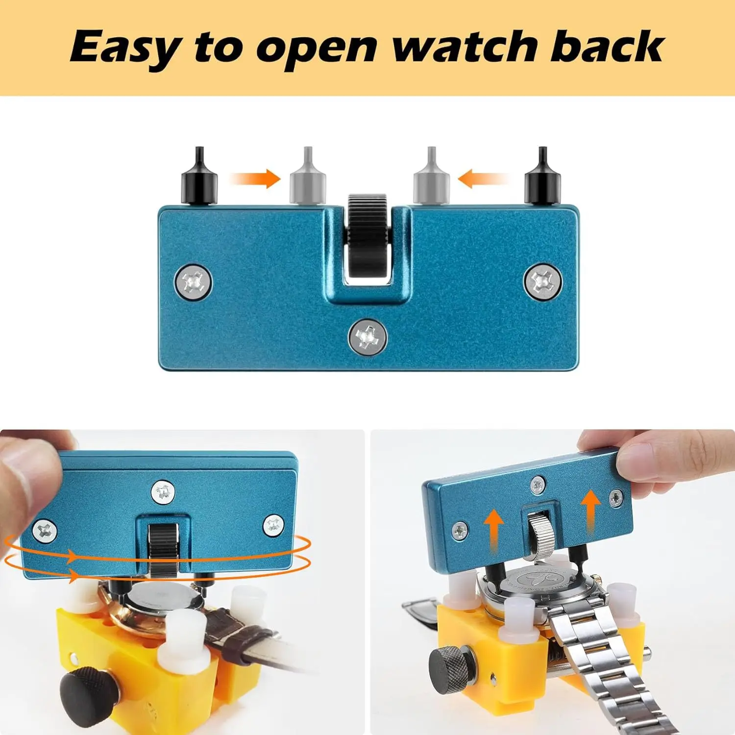 Watch Back Opener To Dismantle Watch Bezel Adjustable Repair Kits Tool Set Remover Watch Case Remover Fixing Holder