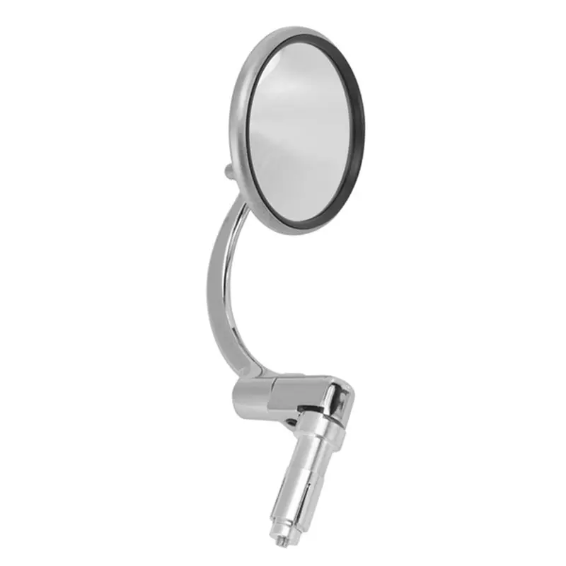 A03Z-Universal Chrome Round Rearview Mirrors 2 Pcs Bar End Side Mirrors For Motorcycle Chopper Scooter Cafe Racer Accessories