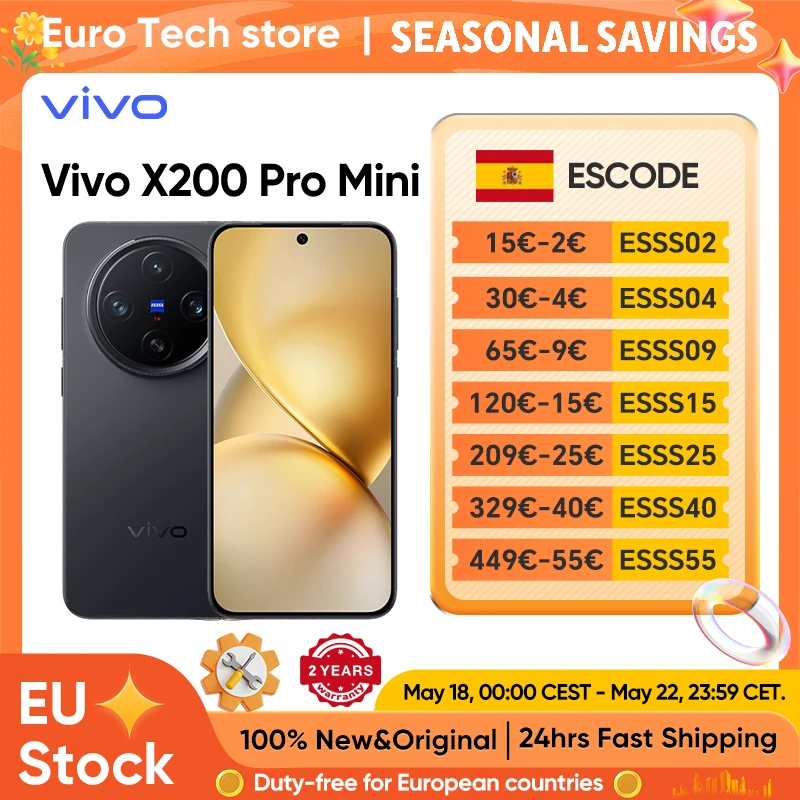 Vivo X200 Pro Mini OriginOs 5 6,31 "AMOLED 120HZ pantalla de dimensión OTA 5700mAh 90W 50MP cámara compatible con Google CN versión VIVO nuevo