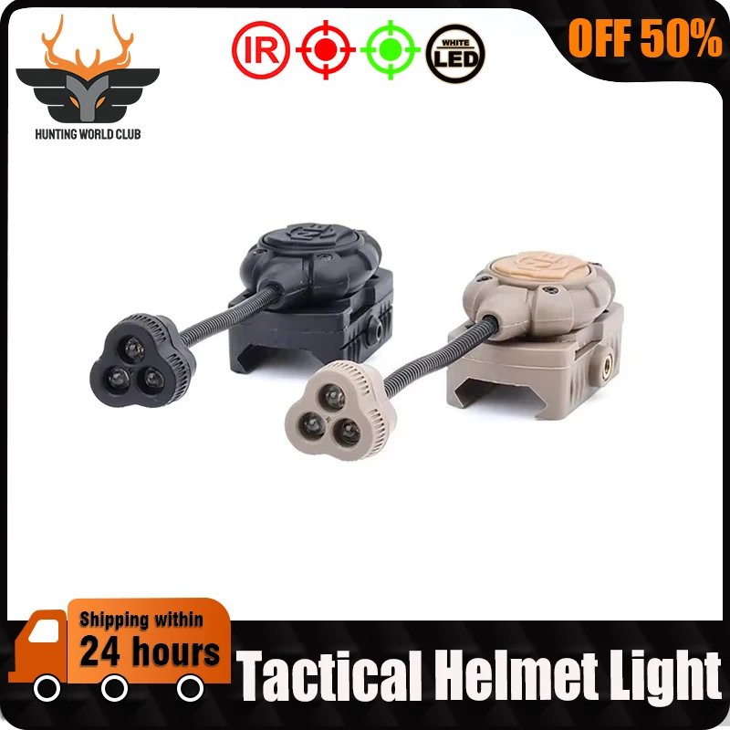 WADSN Tactics Mpls Fast Helmet Signal Light 3 Modes IR Red Green White LED Scout Light Outdoor Hunting Weapon Helmet Accessories