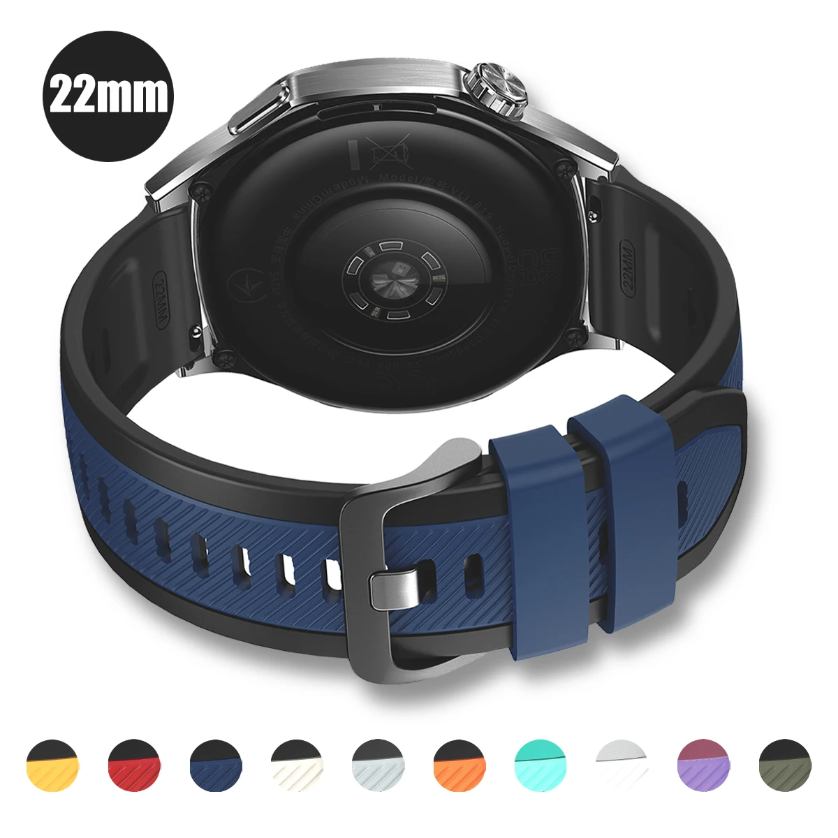 22mm Silikonarmband für HUAWEI Watch GT6 Pro GT5 4 GT3 SE 2 46mm Ultimate 2 Watch 5 4 3 Pro Smartwatch Ersatzarmband