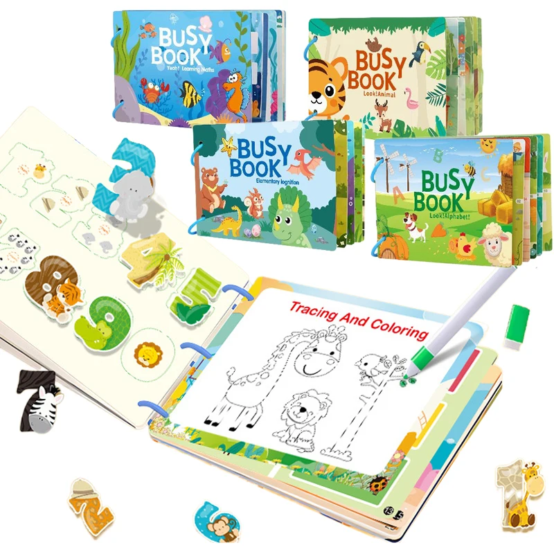 Cartoon Books Detachable Card Paper Reusable Language Learning And Educational Tools Office Cultural And Educational Supply TMZ