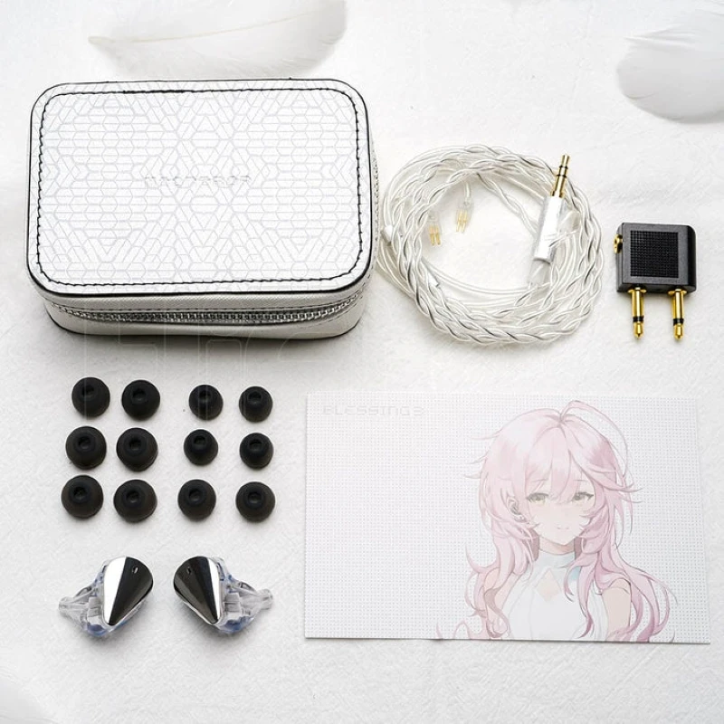 Moondrop Blessing3 / Blessing 3 HiFi Earphones 2DD + 4BA Hybrid Triple-range Frequency Division In-Ear Monitors 0.78 2-Pin Cable