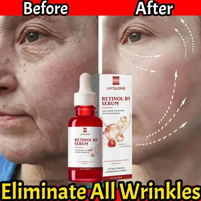 Retinol Wrinkle Remover Face Serum Instant Firming Lifting Anti-Aging Liquid Fade Fine Lines Whitening Korean Skin Care Products