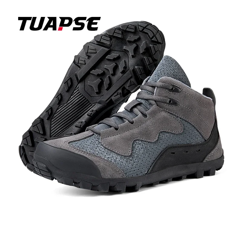 TUAPSE New Arrival Hiking Shoes Wear-Resistant Outdoor Sport Men Shoes Lace-Up Mens Climbing Trekking Walking Shoes Size 39-46