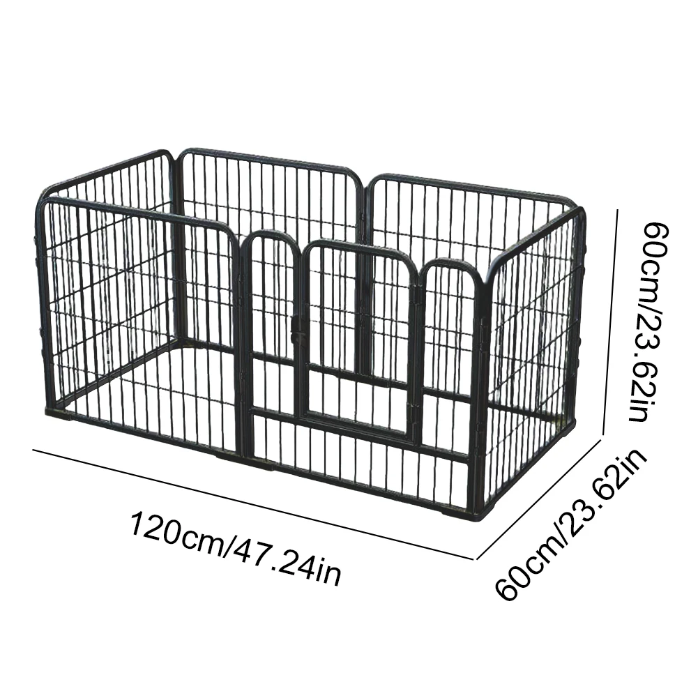 6 Panels Heavy Duty Dog Puppy Playpen Foldable Detachable Play Pen Heavy Duty Dog Exercise Fence for Dog Cat Rabbit Pet Exercise