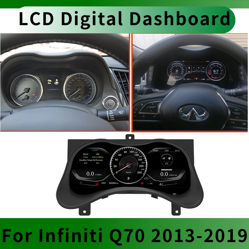 

Latest Car LCD Digital Dashboard Panel Instrument Cluster Cock Speedometer For Infiniti Q70 2013-2019