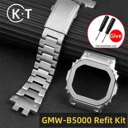 GMW-B5000 Mod kit stainless steel case bezel bracelet for G-Shock 3459 gmwb5000 BEZEL kit Casio B5000 Metal strap men watchband