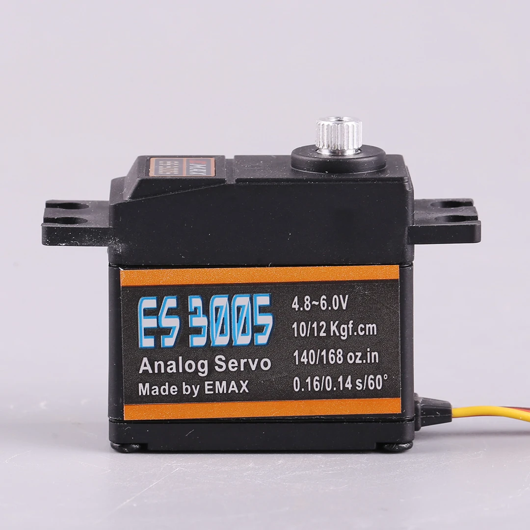 EMAX Servo42g อนาล็อกโลหะ ES3005ของแท้เซอร์โวกันน้ำพร้อมเกียร์สำหรับชิ้นส่วนเครื่องบินเฮลิคอปเตอร์รถบังคับวิทยุเรือ