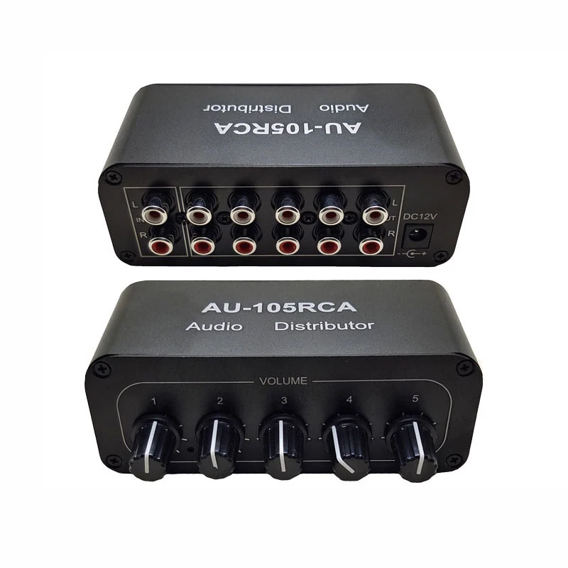 Distribuidor de Áudio Stereo Audio Mixer Entrada Saída Multi-channel Rca Splitter Njm4580 Amplificador op para Amplificador de Potência Áudio Ativo