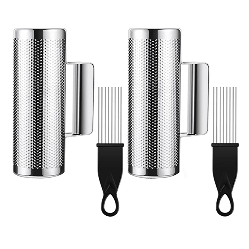ABST 2Sets Of Metal Scrapers 8X3 Inch Stainless Steel Instruments Percussion Instruments Live Performance Tools With Scrapers