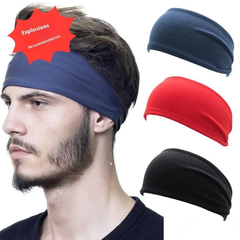 Men Women Sports Headband Sweatband Stretch Elastic Gym Fitness Running Yoga Headwrap Breathable Quick-dry Absorbent Hair Bands