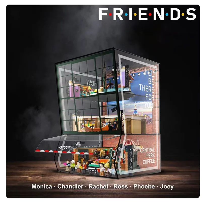 

3mm Building Block Acrylic Display Box Show Case Dustproof Clear for 10292 The Friends Apartments ( Not Including Block Kit )