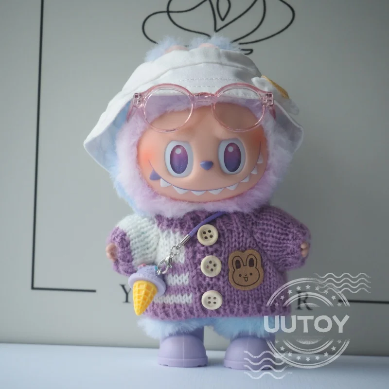 

Одежда Rabubu и одежда для кукол, модные аксессуары для украшения кукол и одежда для кукол 3,0, счастливый фиолетовый свитер с мороженым