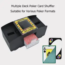 1-2 Decks Automatic Card Shuffler Battery-Operated for UNO Phase10 Poker Card Game Poker Home Card Games Blackjack Party Clu