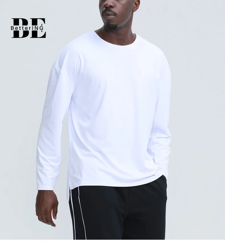 New Fitness Long Sleeve Men's Quick Dry Sports Leisure T-shirt Yoga Fitness Suit Round Leading Step Basketball Jacket