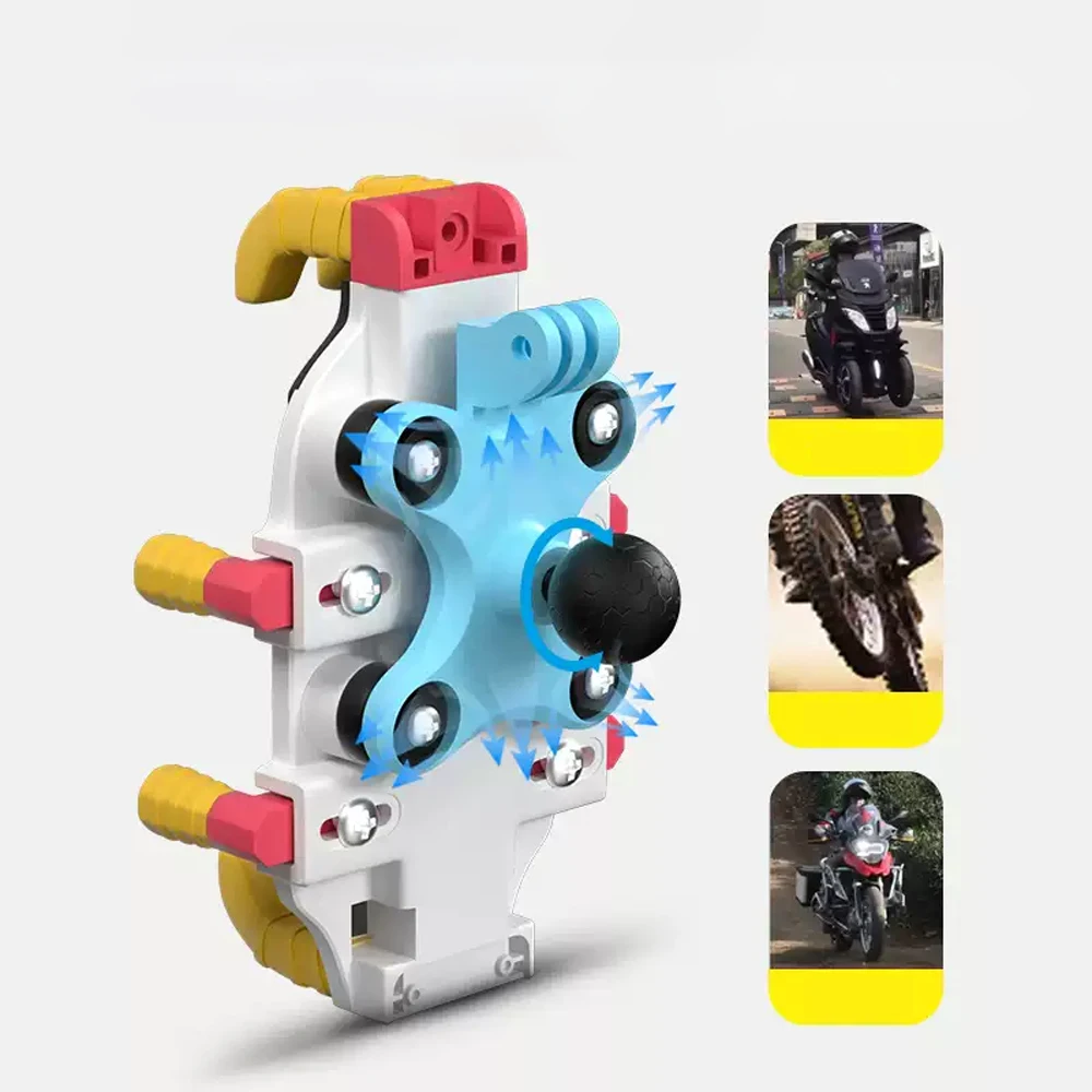 360 ° Adjustment Motorcycle Riding GPS  Bracket Electric Bike  Bicycle Motorbike Handlebar Phone Holder Stand Mount Shock Absorb view 2