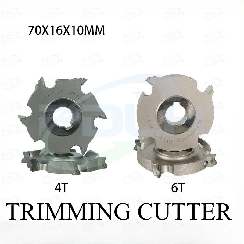 1Pair 70x16x10mm 4Z 6Z Single Keyway Diamond Trimming Cutter R1.5/R2/R3 for NanXing QINGDAO Edge Banding Machine