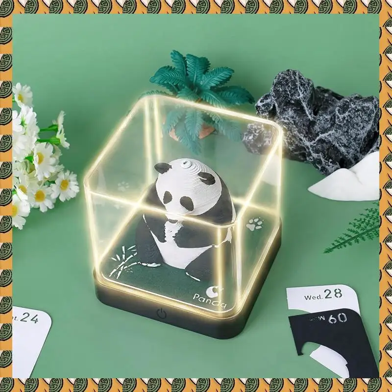 

3D Art Calendar 2024, Creative Time Piece Calendar Panda Memo Pad Rip Away Paper Carving DIY Sticky Note Durable