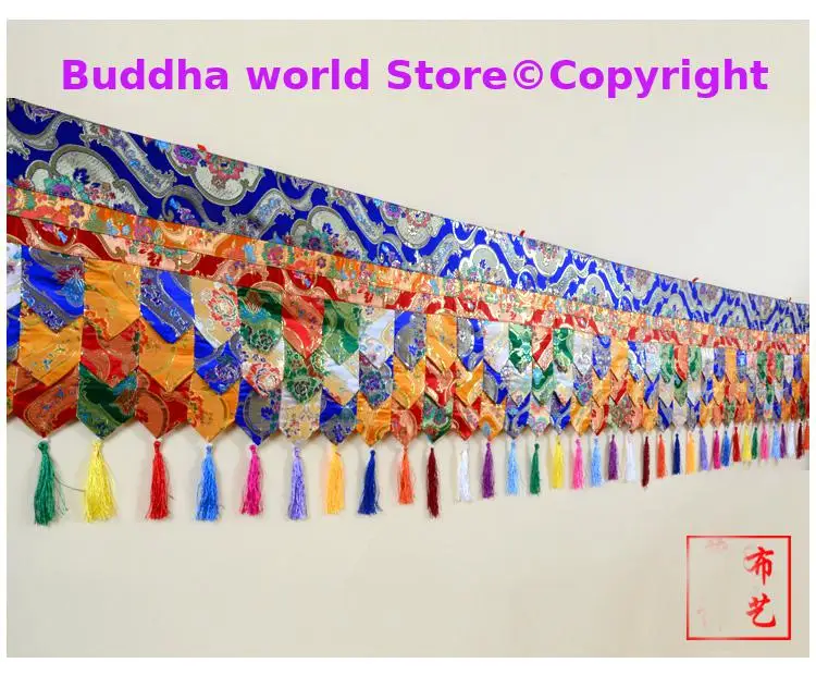 

2 Meters long Wholesale Buddhist supplie Buddhism family Temple Embroidery wall Hanging table Altar Enclosing curtain draperies