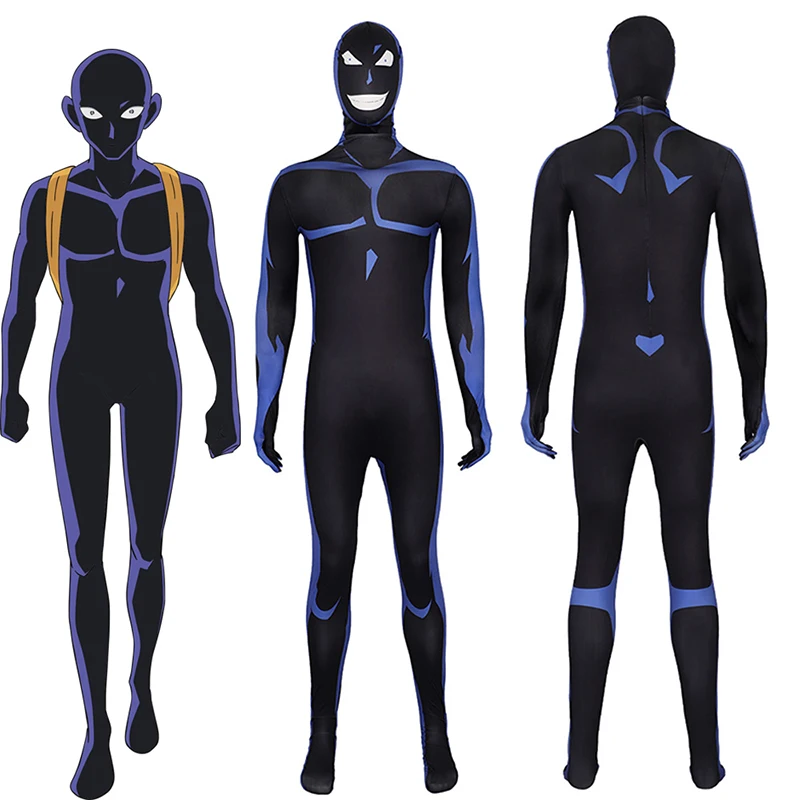 

TV Detective Black Shadow Cosplay Jumpsuit Horror Shadow Costume Adult Children Unisex Black Bodysuit Uniform Halloween Clothes