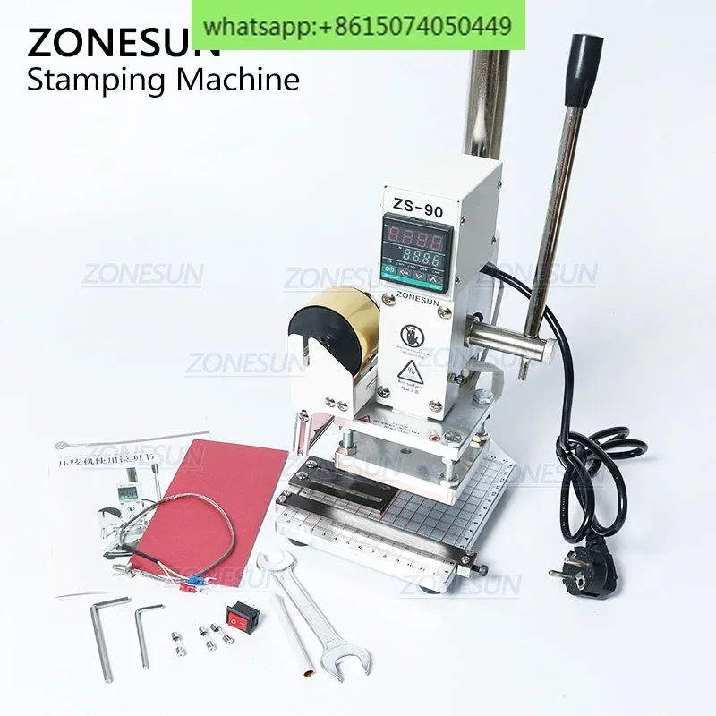 ZS90 Hot Foil Stamping Machine Manual Leather and Paper Embossing Machine Bronzing Machine Wood Embosser China Supplier