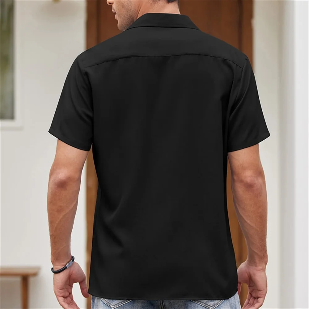 Heren Shirt Zomer T-Shirt Casual Shirt Zwart En Rood Slim Fit Street Dagelijks Bedrukte Kleding Modieus En Comfortabel XS-5XL