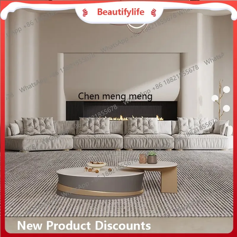 

A38 Итальянский минималистичный угловой диван для гостиной, простой прямой диван, комбинированный диван специальной формы из матового флиса