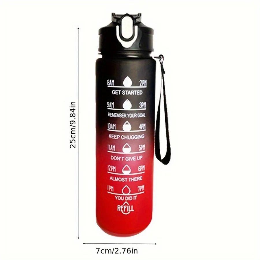 1pc, Motivational Water Bottle, Water Bottles, Sports Water Cups, Portable Drinking Cups, Summer Drinkware, For Outdoor Camping,