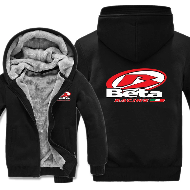 Beta Racing Hoodies Men Coat Winter Warm Fleece Beta Sweatshirts Jacket Streetwear