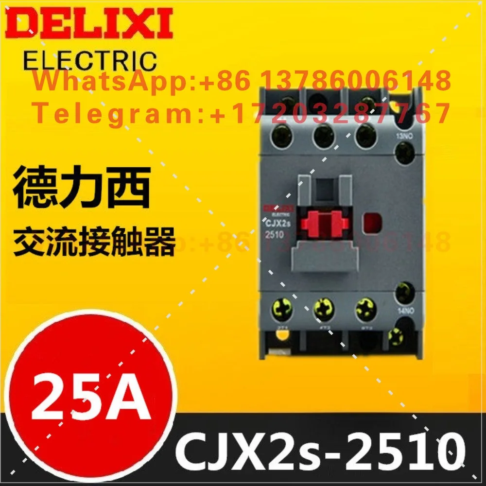 Delixi CJX2 AC Contactor CJX2s-2510 2501 LC1 CJX4 220V 380V 25A