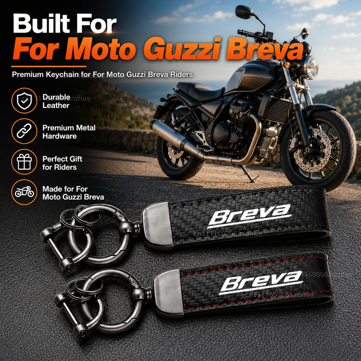 Llavero de cuero de alta calidad para motocicleta, accesorios para Moto Guzzi Breva 2003-2016 Touring