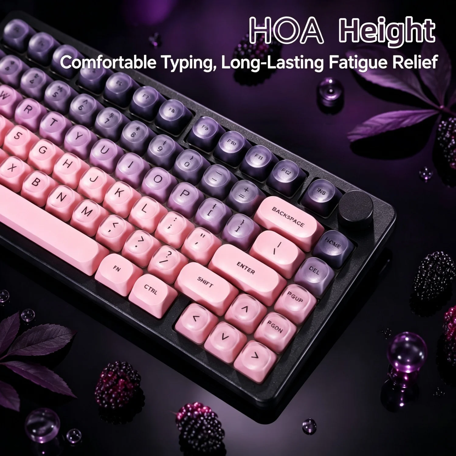 Black Pink Gradient Crystal Ke - đánh giá và giá Keyboard Gaming Black