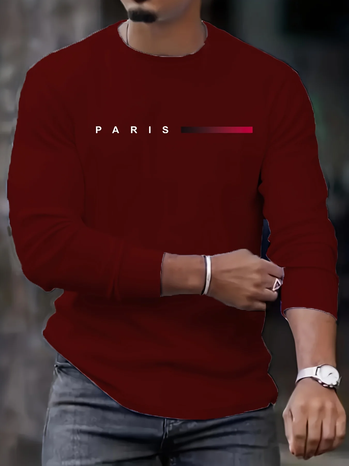 T-shirt à manches longues et col rond pour hommes, 100% pur coton, ample et confortable, sport et loisirs, poème inspirant, imprimé poème 91
