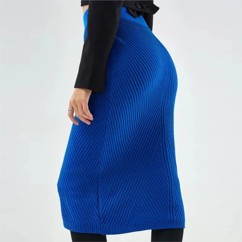 Knitted Hip Slim-Fit Polyester Skirt Women\'s Falda Mujer Faldas Largas Saia Feminina Roupas Femininas Long Skirts Women Clothes