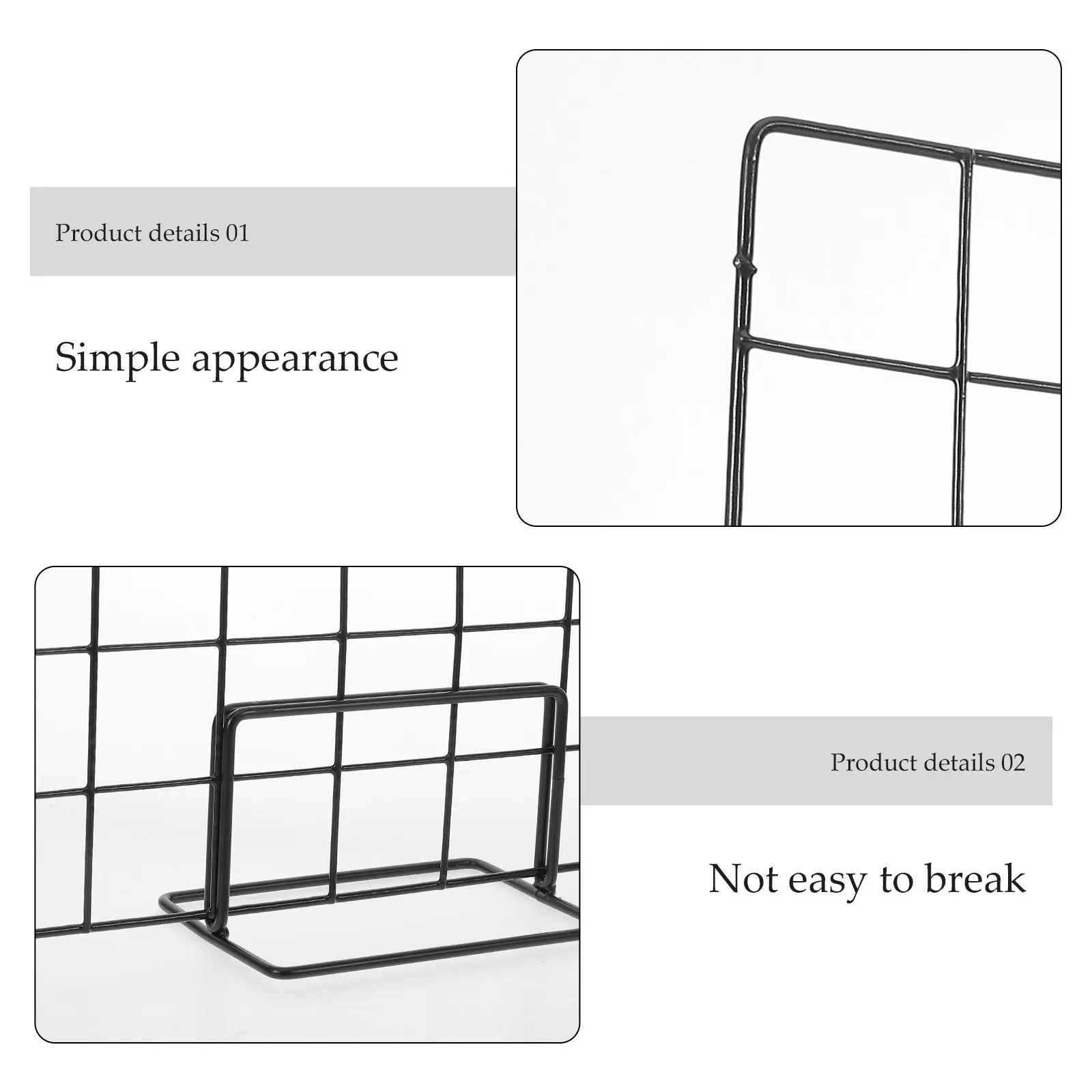 Grid Display Rack Solid Metal Display Holder Stand Countertop Shelf Perfect for Artwork Shop Booth Accessories