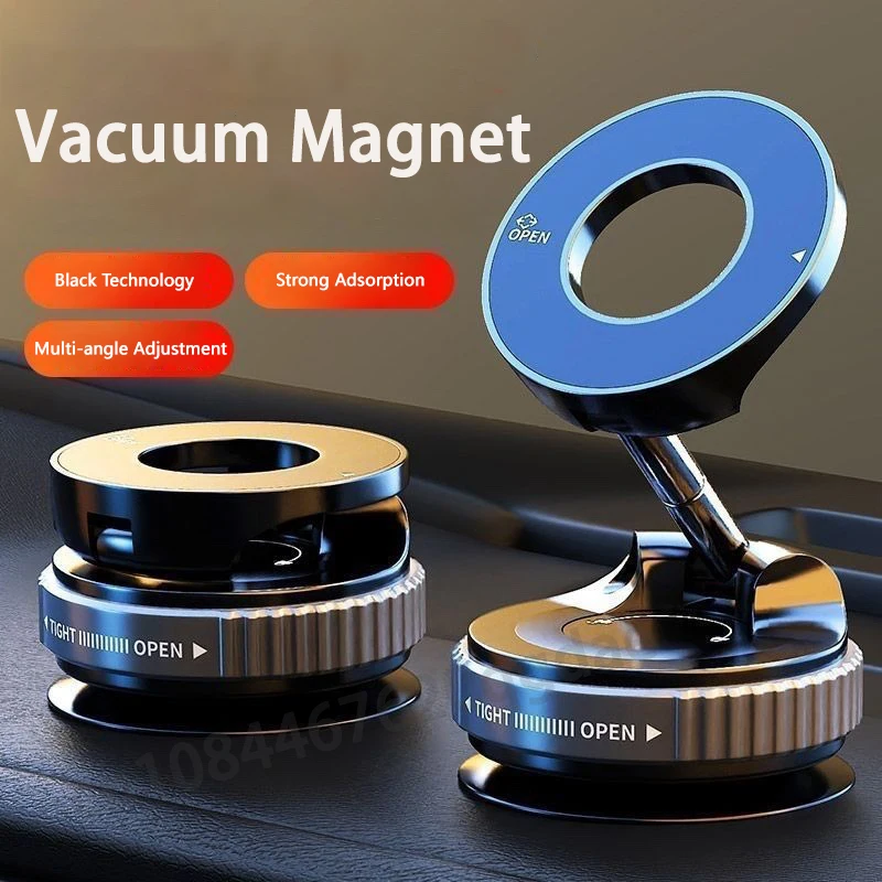 Super Strong Magnetic Phone Holder Foldable Design 360 Adjustable Vacuum Car Mount For Car Desk Bathroom Phone Holder