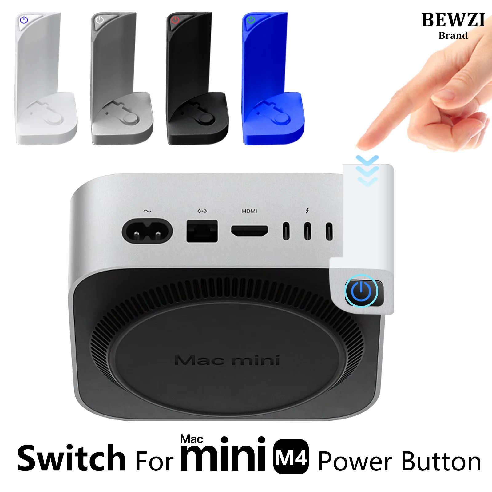 Switch Button for MAC Mini M4 Power Button ABS Hard Material Power Connection Button Accessory for Apple 2024 MAC Mini M4 Switch