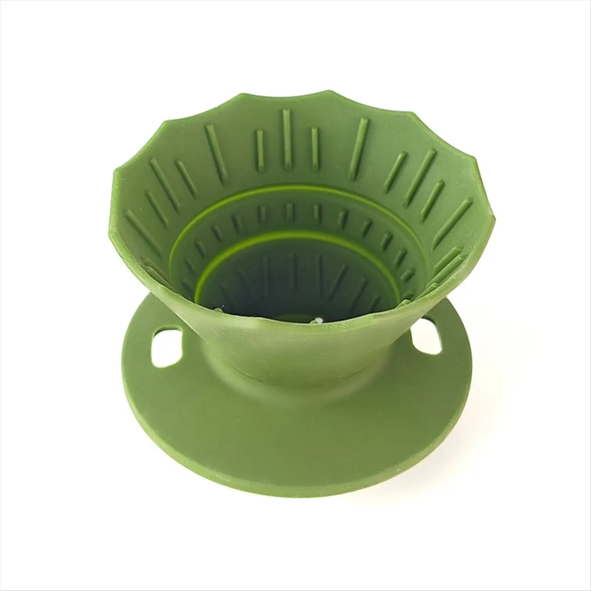 BRILLIANT Pour over Coffee Dripper Filter Silicone Camping Coffee Filter for Travel Camping Home Coffee Accessories Green
