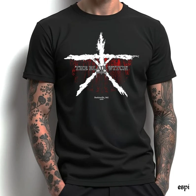 Blair Witch Project T-Shirt | Cult Horror Classic Y2K Film Tee Graphic T Shirts Shirts for Men