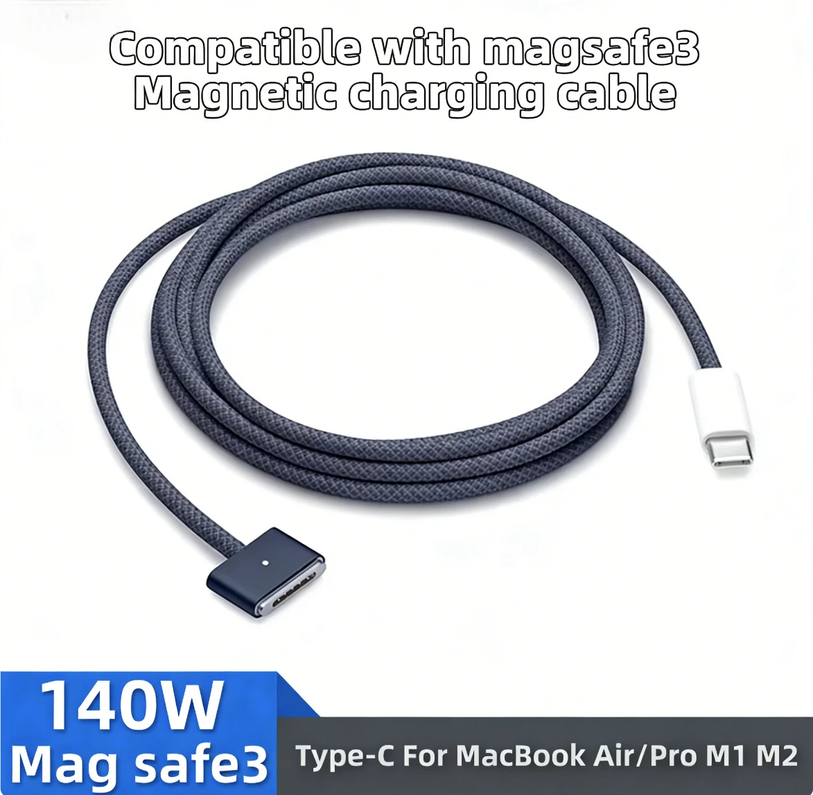 

Compatible Magsafe3 Magnetic Charging Cable USB-C To Magsafe3 Charging Cable for MacBook Pro Air 14 16 M2 140W Fast Charging